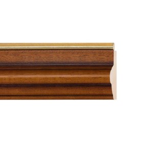 ENCADREMENT ( SANS VERRE ) NOYER FILET DORE ANTIQUE (SECTION CADRE : 47-26 (L X H mm)) Eurobaguette 1 - Colorart