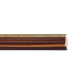 ENCADREMENT ( SANS VERRE ) NOYER FILET DORE ANTIQUE (SECTION CADRE : 25-18 (L X H mm)) Eurobaguette 1 - Colorart