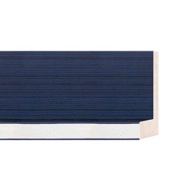 ENCADREMENT ( SANS VERRE ) CAISSE AMERICAINE BLEU FONCE/ARGENT (SECTION CADRE : 55-43 (L X H mm)) Eurobaguette 1 - Colorart