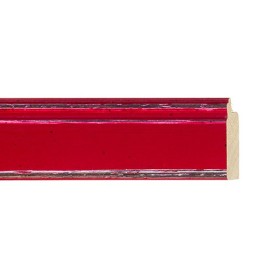 ENCADREMENT ( SANS VERRE ) "PAPILLON" ROUGE (SECTION CADRE : 34-15 (L X H mm)) Eurobaguette 1 - Colorart