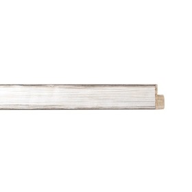 ENCADREMENT ( SANS VERRE ) "VENUS" ARGENT AVEC DOS NOIR (SECTION CADRE : 15-15 (L X H mm)) Eurobaguette 1 - Colorart