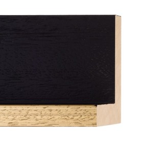 ENCADREMENT ( SANS VERRE ) CAISSE AMERICAINE NOIRE/DOREE SUR BOIS (SECTION CADRE : 90-55 (L X H mm)) Eurobaguette 1 - Colorart