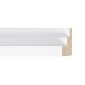 ENCADREMENT ( SANS VERRE ) CAISSE AMERICAINE AVEC ESCALIER 10 MM BLANC (SECTION CADRE : 39-39 (L X H mm)) Eurobaguette 1 - Color