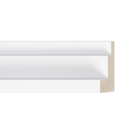 ENCADREMENT ( SANS VERRE ) CAISSE AMERICAINE AVEC ESCALIER 21 MM BLANC (SECTION CADRE : 45-35 (L X H mm)) Eurobaguette 1 - Color