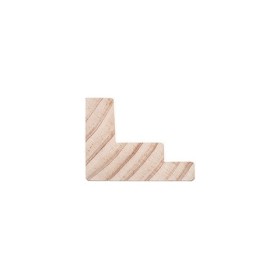 ENCADREMENT ( SANS VERRE ) CAISSE AMERICAINE AVEC ESCALIER 21 MM BLANCHE/OR (SECTION CADRE : 45-35 (L X H mm)) Eurobaguette 2 - 