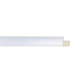 ENCADREMENT ( SANS VERRE ) PLAT "SILCOL" ARGENT/IVOIRE (SECTION CADRE : 15-30 (L X H mm)) Eurobaguette 1 - Colorart