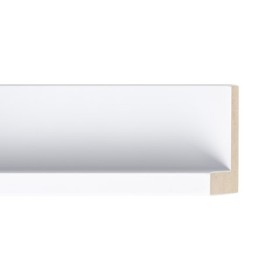 ENCADREMENT ( SANS VERRE ) CAISSE AMERICAINE BLANCHE (SECTION CADRE : 45-32 (L X H mm)) Eurobaguette 1 - Colorart 