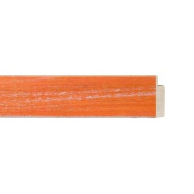 ENCADREMENT ( SANS VERRE ) "TREASURE" PLAT ORANGE/ARGENT BRILLANT (SECTION CADRE : 25-15 (L X H mm)) Eurobaguette 1 - Colorart
