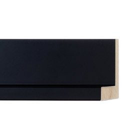ENCADREMENT ( SANS VERRE ) "GLOSS" CAISSE AMERICAINE NOIRE LAQUE (SECTION CADRE : 50-40 (L X H mm)) Eurobaguette 1 - Colorart