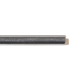 ENCADREMENT ( SANS VERRE ) "JOLIE" CREUXPLAT GRIS/ARGENT (SECTION CADRE : 15-19 (L X H mm)) Eurobaguette 1 - Colorart
