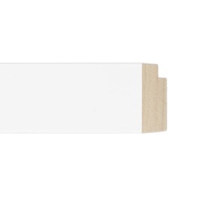 ENCADREMENT ( SANS VERRE ) "BLACK & WHITE" PLAT BLANC (SECTION CADRE : 40-40 (L X H mm)) Eurobaguette 1 - Colorart