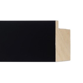 ENCADREMENT ( SANS VERRE ) "BLACK & WHITE" PLAT NOIR (SECTION CADRE : 55-55 (L X H mm)) Eurobaguette 1 - Colorart