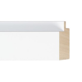 ENCADREMENT ( SANS VERRE ) "BLACK & WHITE" ESCALIER BLANC (SECTION CADRE : 55-40 (L X H mm)) Eurobaguette 1 - Colorart 