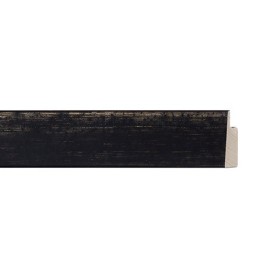 ENCADREMENT ( SANS VERRE ) "METALLO" INCLINEE NOIR (SECTION CADRE : 24-15 (L X H mm)) Eurobaguette 1 - Colorart
