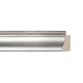 ENCADREMENT ( SANS VERRE ) "MODERNO" CREUX ARGENT (SECTION CADRE : 29-32 (L X H mm)) Eurobaguette 1 - Colorart 