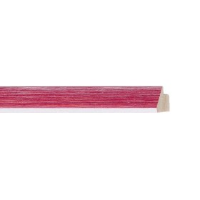ENCADREMENT ( SANS VERRE ) "SPIGOLO" INCLINEE ROUGE TRANSPARANT CERUSE (SECTION CADRE : 16-21 (L X H mm)) Eurobaguette 1 - Color