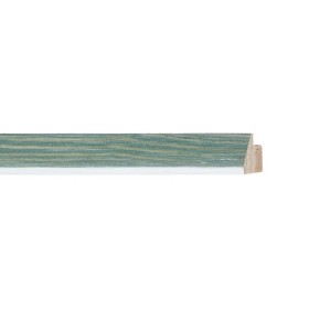 ENCADREMENT ( SANS VERRE ) "SPIGOLO" INCLINEE VERT TRANSPARANT CERUSE (SECTION CADRE : 16-21 (L X H mm)) Eurobaguette 1 - Colora