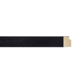 ENCADREMENT ( SANS VERRE ) "AUTHENTICA" PLAT FEUILLURE BASSE NOIR (SECTION CADRE : 15-30 (L X H mm)) Eurobaguette 1 - Colorart