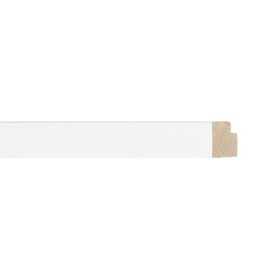 ENCADREMENT ( SANS VERRE ) "AUTHENTICA" PLAT FEUILLURE BASSE BLANC (SECTION CADRE : 15-30 (L X H mm)) Eurobaguette 1 - Colorart
