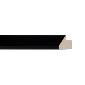 ENCADREMENT ( SANS VERRE ) "MOAI" INCLINE NOIR SUR PLATRE 20X50 MM (SECTION CADRE : 20-50 (L X H mm)) Eurobaguette 1 - Colorart