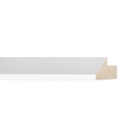 ENCADREMENT ( SANS VERRE ) "MOAI" INCLINE BLANC SUR PLATRE 20X50 MM (SECTION CADRE : 20-50 (L X H mm)) Eurobaguette 1 - Colorart