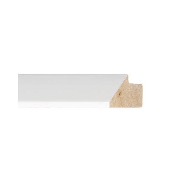 ENCADREMENT ( SANS VERRE ) "MOAI" INCLINE BLANC SUR PLATRE 25X70 MM (SECTION CADRE : 25-70 (L X H mm)) Eurobaguette 1 - Colorart