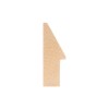 ENCADREMENT ( SANS VERRE ) "MOAI" INCLINE BLANC SUR PLATRE 25X70 MM (SECTION CADRE : 25-70 (L X H mm)) Eurobaguette 2 - Colorart