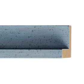 ENCADREMENT ( SANS VERRE ) "MONET" CAISSE AMERICAINE GRIS/BLEU FAIT MAIN (SECTION CADRE : 45-35 (L X H mm)) Eurobaguette 1 - Col