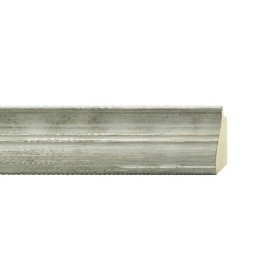 ENCADREMENT ( SANS VERRE ) "NEO COLONIALE" GRIS CLAIR/ARGENT PONCE (SECTION CADRE : 30-27 (L X H mm)) Eurobaguette 1 - Colorart
