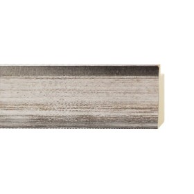 ENCADREMENT ( SANS VERRE ) "COOL SHABBY" BLANC/BRUN PONCE (SECTION CADRE : 38-20 (L X H mm)) Eurobaguette 1 - Colorart