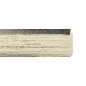 ENCADREMENT ( SANS VERRE ) "COOL SHABBY" CREME/BRUN PONCE (SECTION CADRE : 38-20 (L X H mm)) Eurobaguette 1 - Colorart