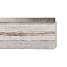 ENCADREMENT ( SANS VERRE ) "COOL SHABBY" BLANC/BRUN PONCE (SECTION CADRE : 54-20 (L X H mm)) Eurobaguette 1 - Colorart 