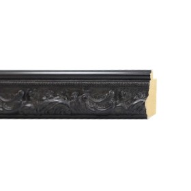 ENCADREMENT ( SANS VERRE ) "LOUIS XVI" BAROQUE NOIR (SECTION CADRE : 31-26 (L X H mm)) Eurobaguette 1 - Colorart