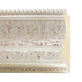ENCADREMENT ( SANS VERRE ) "CHARLES V" BAROQUE ESPAGNOL BLANC (SECTION CADRE : 110-58 (L X H mm)) Eurobaguette 1 - Colorart