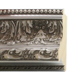 ENCADREMENT ( SANS VERRE ) "CHARLES V" BAROQUE ESPAGNOL ARGENT/GRIS (SECTION CADRE : 110-58 (L X H mm)) Eurobaguette 1 - Colorar