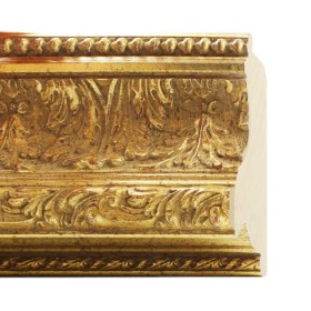 ENCADREMENT ( SANS VERRE ) "CHARLES V" BAROQUE ESPAGNOL OR (SECTION CADRE : 110-58 (L X H mm)) Eurobaguette 1 - Colorart