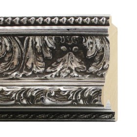 ENCADREMENT ( SANS VERRE ) "CHARLES V" BAROQUE ESPAGNOL ARGENT (SECTION CADRE : 110-58 (L X H mm)) Eurobaguette 1 - Colorart