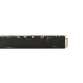 ENCADREMENT ( SANS VERRE ) "MINERVA" VINTAGE NOIR PONCE (SECTION CADRE : 20-20 (L X H mm)) Eurobaguette 1 - Colorart