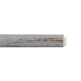ENCADREMENT ( SANS VERRE ) "MINERVA" VINTAGE GRIS PONCE (SECTION CADRE : 20-20 (L X H mm)) Eurobaguette 1 - Colorart