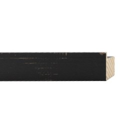 ENCADREMENT ( SANS VERRE ) "MINERVA" VINTAGE NOIR PONCE (SECTION CADRE : 25-35 (L X H mm)) Eurobaguette 1 - Colorart