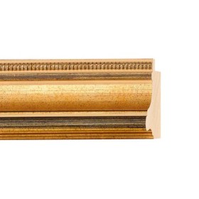 ENCADREMENT ( SANS VERRE ) DORE VIEILLI MOUCHETE (SECTION CADRE : 50-41 (L X H mm)) Eurobaguette 1 - Colorart