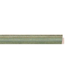 ENCADREMENT ( SANS VERRE ) VERT/2 FILETS DORES (SECTION CADRE : 15-15 (L X H mm)) Eurobaguette 1 - Colorart