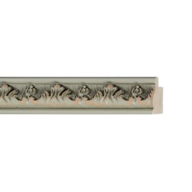 ENCADREMENT ( SANS VERRE ) "CHIC" BAGUETTE DE STYLE VERT BROSSE (SECTION CADRE : 23-21 (L X H mm)) Eurobaguette 1 - Colorart