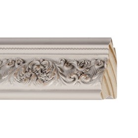 ENCADREMENT ( SANS VERRE ) "CHIC" BAGUETTE DE STYLE IVOIRE BROSSE (SECTION CADRE : 52-39 (L X H mm)) Eurobaguette 1 - Colorart 