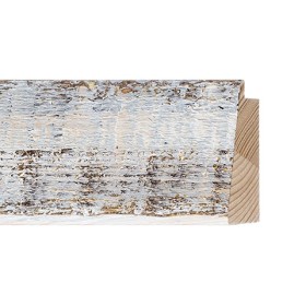 ENCADREMENT ( SANS VERRE ) "DECO FOREST" COUNTRY BLANC (SECTION CADRE : 54-33 (L X H mm)) Eurobaguette 1 - Colorart