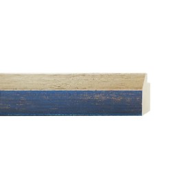 ENCADREMENT ( SANS VERRE ) "RIGOLETTO" VINTAGE BLEU FONCE (SECTION CADRE : 27-20 (L X H mm)) Eurobaguette 1 - Colorart