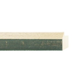 ENCADREMENT ( SANS VERRE ) "RIGOLETTO" VINTAGE VERT FONCE (SECTION CADRE : 27-36 (L X H mm)) Eurobaguette 1 - Colorart