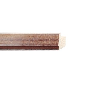 ENCADREMENT ( SANS VERRE ) "HIT" ROUGE ARGENT STRUCTURE STRIEE (SECTION CADRE : 22-34 (L X H mm)) Eurobaguette 1 - Colorart