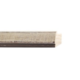 ENCADREMENT ( SANS VERRE ) "HIT" BRUN ARGENT STRUCTURE STRIEE (SECTION CADRE : 22-34 (L X H mm)) Eurobaguette 1 - Colorart