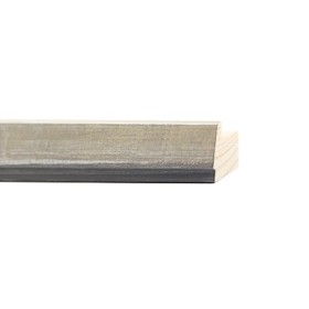 ENCADREMENT ( SANS VERRE ) "HIT" GRIS ARGENT STRUCTURE STRIEE (SECTION CADRE : 22-34 (L X H mm)) Eurobaguette 1 - Colorart
